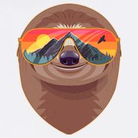 Funny Retro Wilderness Sloth Garment-Dyed Sweatshirt
