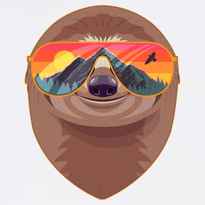Funny Retro Wilderness Sloth Garment-Dyed Sweatshirt