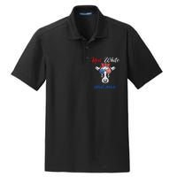 Funny Red White & Moo 4th Of July Apparel USA Patriotic Cow Dry Zone Grid Polo