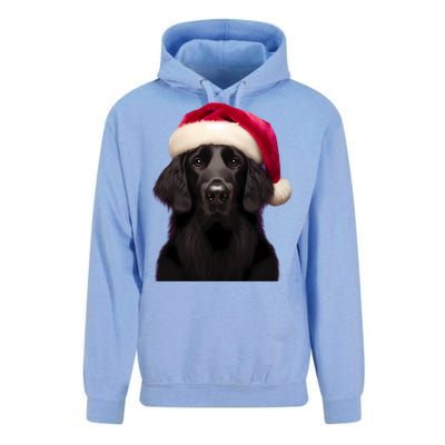 Flatcoated Retriever With Santa Hat Christmas Dog Owner Mom Gift Unisex Surf Hoodie