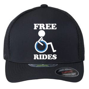 Free Rides Wheelchair Gift Flexfit Unipanel Trucker Cap