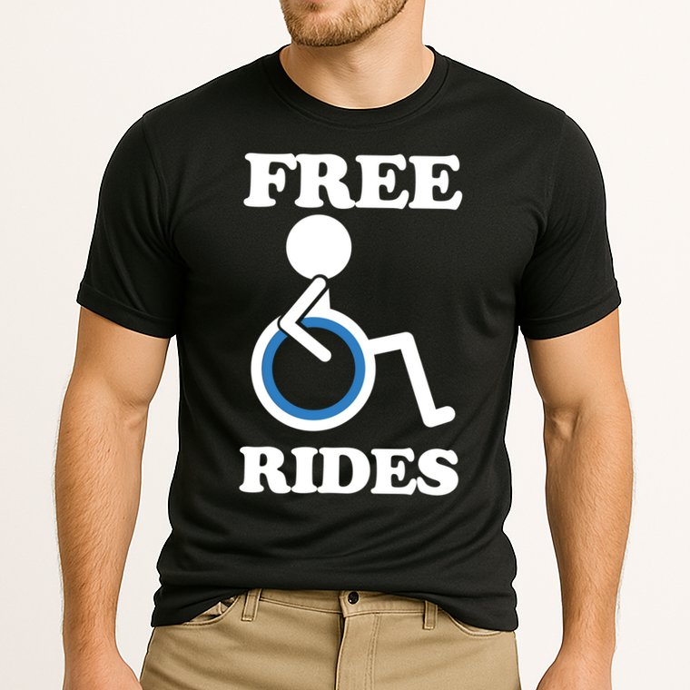 Free Rides Wheelchair Gift Cooling Performance Crew T-Shirt