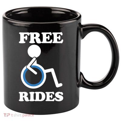 Free Rides Wheelchair Gift 11oz C Handle Ceramic Mug