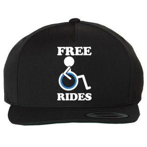 Free Rides Wheelchair Gift Wool Snapback Cap