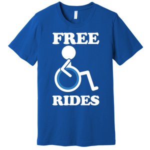 Free Rides Wheelchair Gift Premium T-Shirt