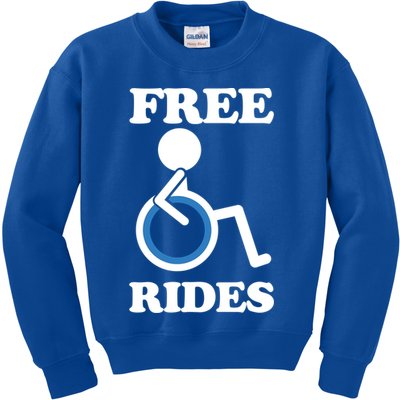 Free Rides Wheelchair Gift Kids Sweatshirt