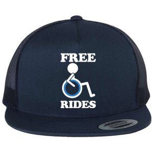 Free Rides Wheelchair Gift Flat Bill Trucker Hat