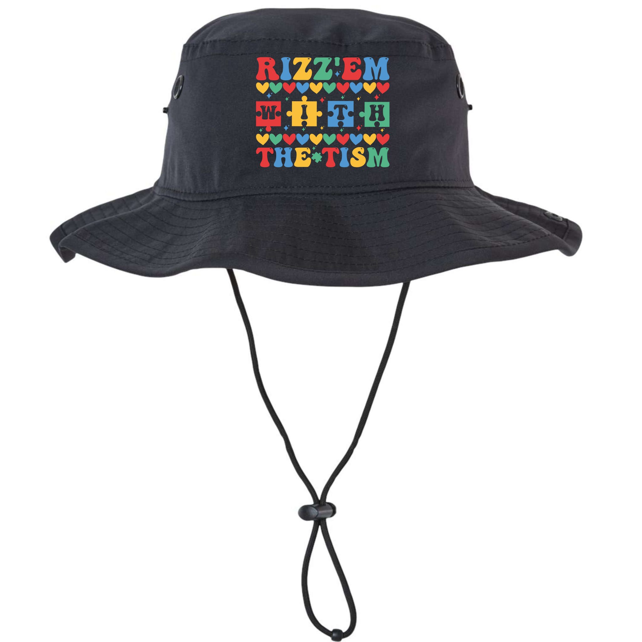 Funny RizzEm With The Tism Autism Awareness Outfit Gift Bucket Hat