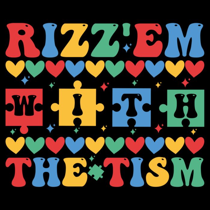 Funny RizzEm With The Tism Autism Awareness Outfit Gift Bucket Hat