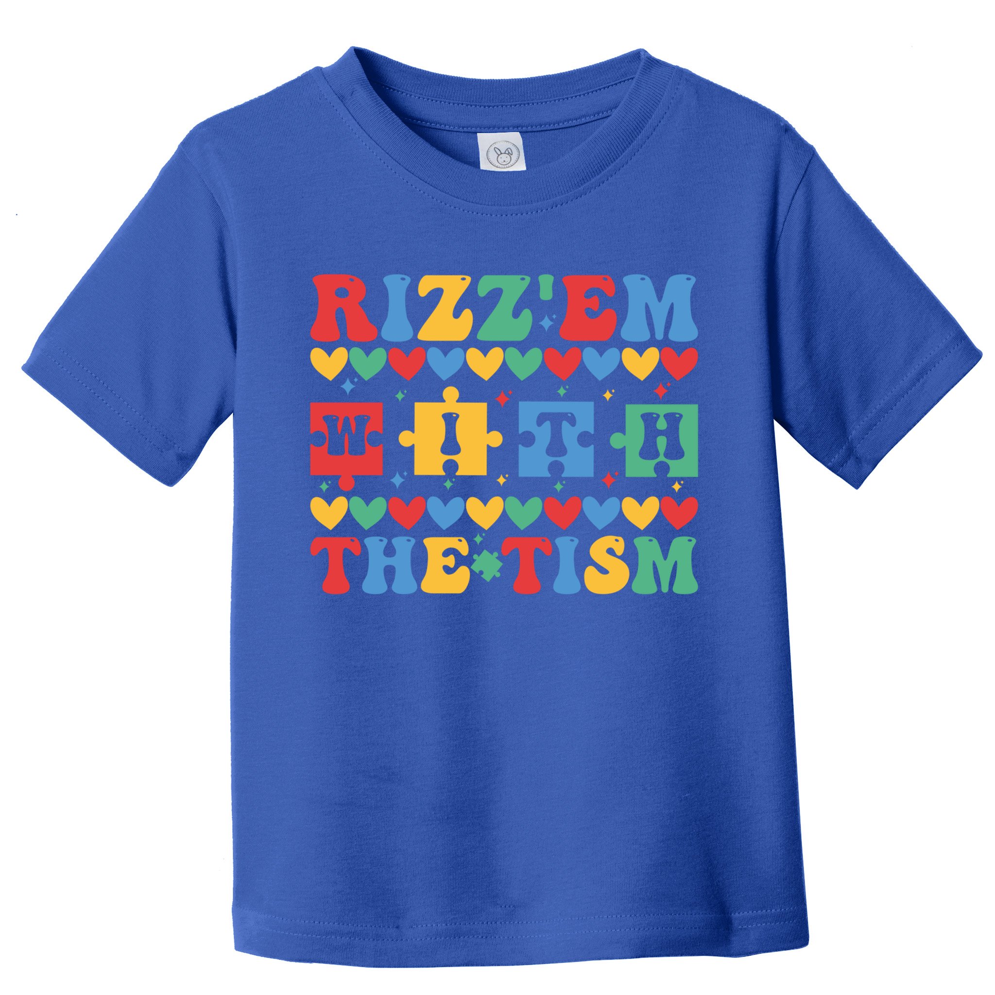 Funny RizzEm With The Tism Autism Awareness Outfit Gift Toddler T-Shirt