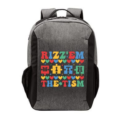 Funny RizzEm With The Tism Autism Awareness Outfit Gift Vector Backpack