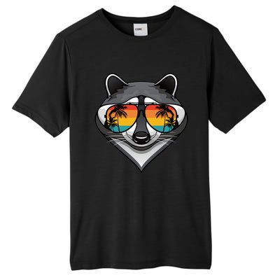 Funny Raccoon With Sunglasses Fun Retro Raccoon Animal Lover Tall Fusion ChromaSoft Performance T-Shirt