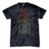 F.O.R.D Retro Wordmark Pattern Vintage Personalized 70s Tie-Dye T-Shirt