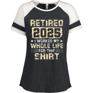 Funny Retirementi Worked My Whole Life For This Enza Ladies Jersey Colorblock Tee