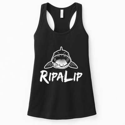 Funny RipaLip Walleye Fishing Womens Tank Top