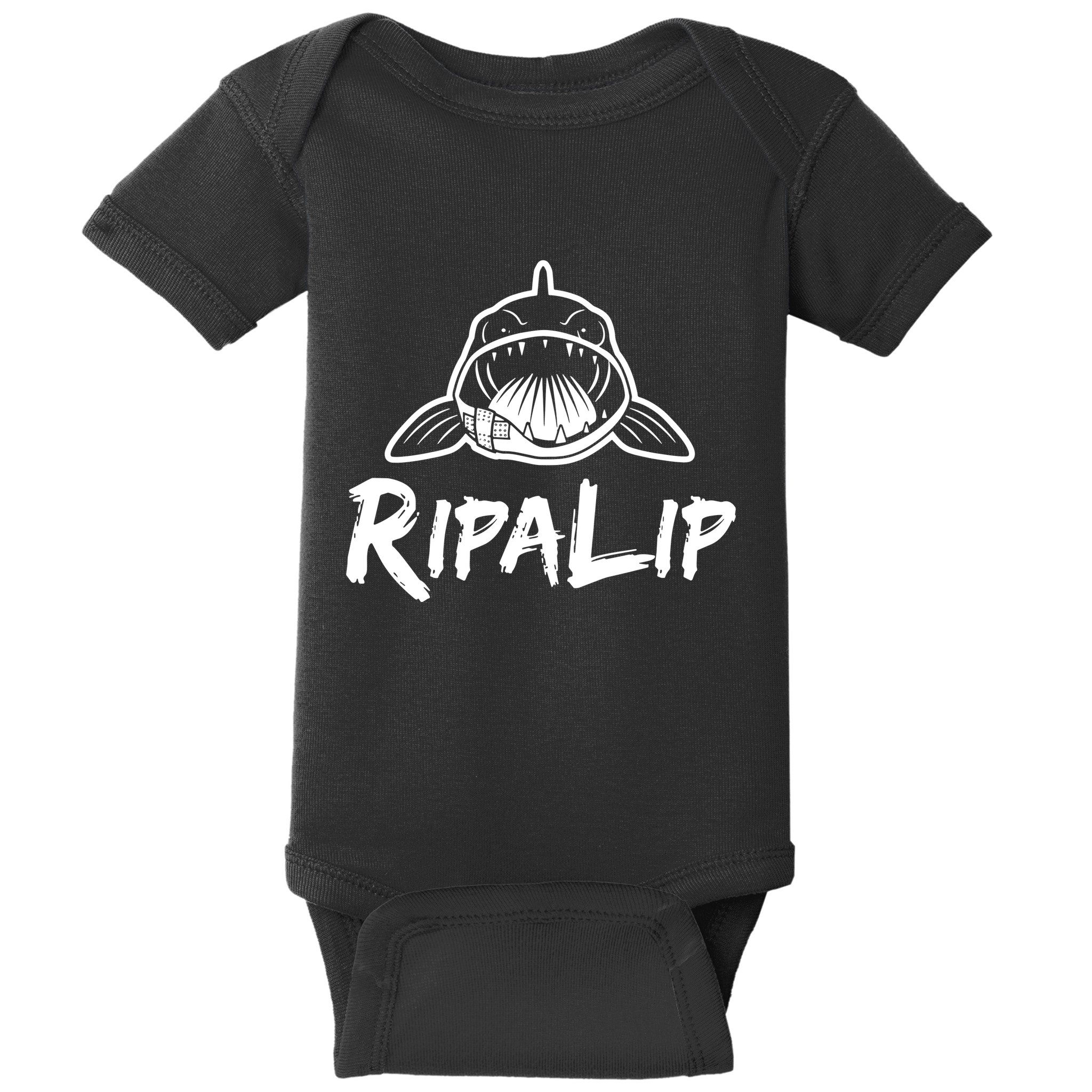 Funny RipaLip Walleye Fishing Baby Bodysuit