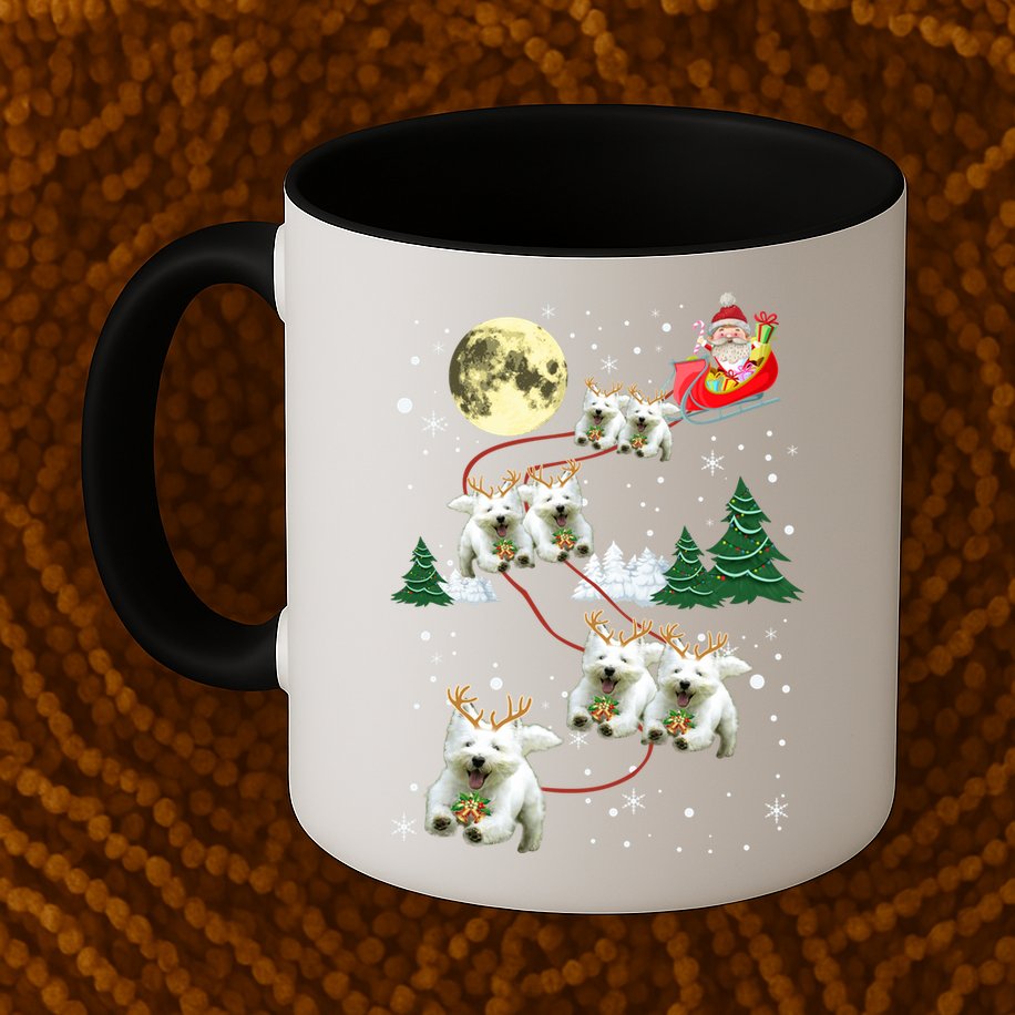 Funny Reindeer Westie Xmas Christmas Dog Lovers Gift Mug