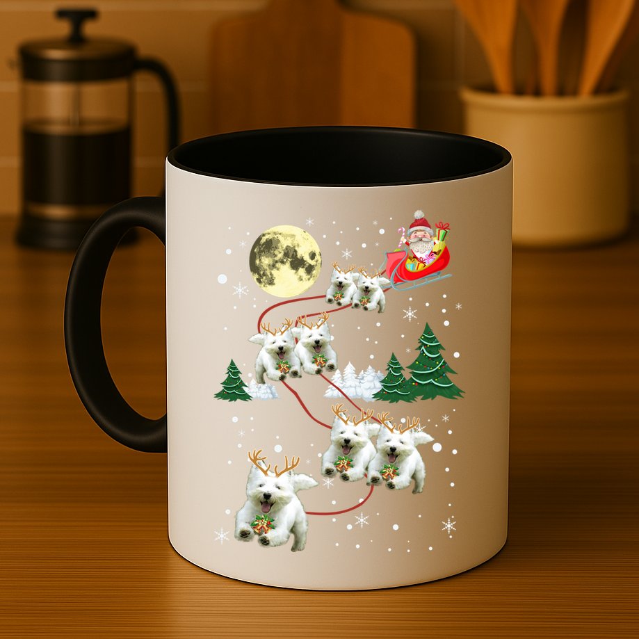 Funny Reindeer Westie Xmas Christmas Dog Lovers Gift Mug