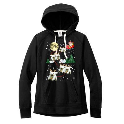 Funny Reindeer Westie Xmas Christmas Dog Lovers Gift Women's Fleece Hoodie