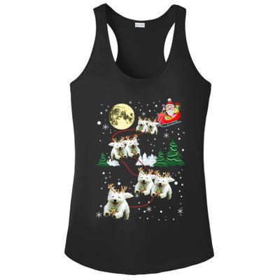 Funny Reindeer Westie Xmas Christmas Dog Lovers Gift Ladies PosiCharge Competitor Racerback Tank