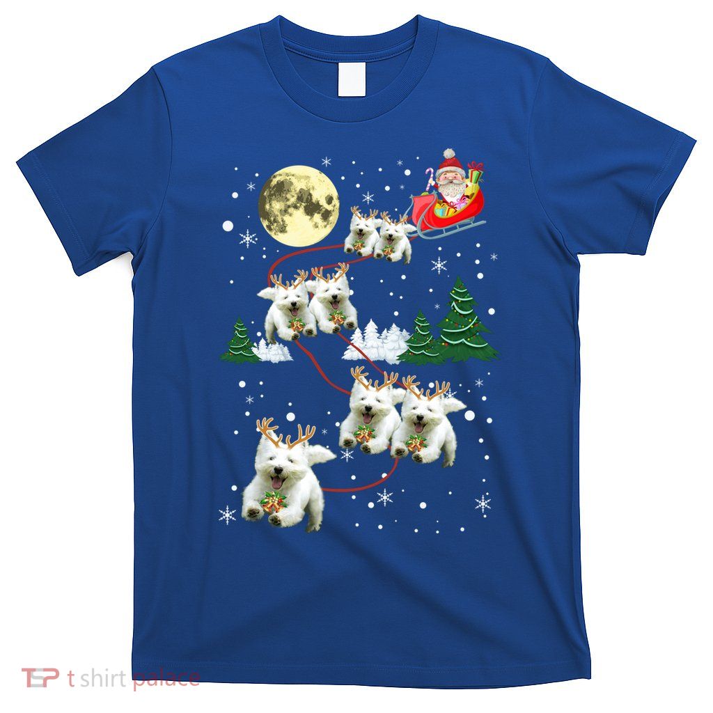Funny Reindeer Westie Xmas Christmas Dog Lovers Gift T-Shirt