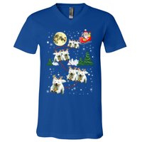 Funny Reindeer Westie Xmas Christmas Dog Lovers Gift V-Neck T-Shirt