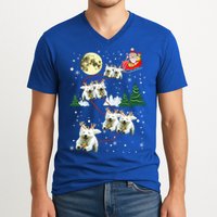 Funny Reindeer Westie Xmas Christmas Dog Lovers Gift V-Neck T-Shirt