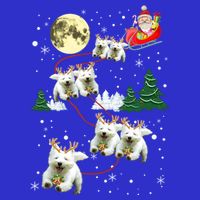Funny Reindeer Westie Xmas Christmas Dog Lovers Gift V-Neck T-Shirt