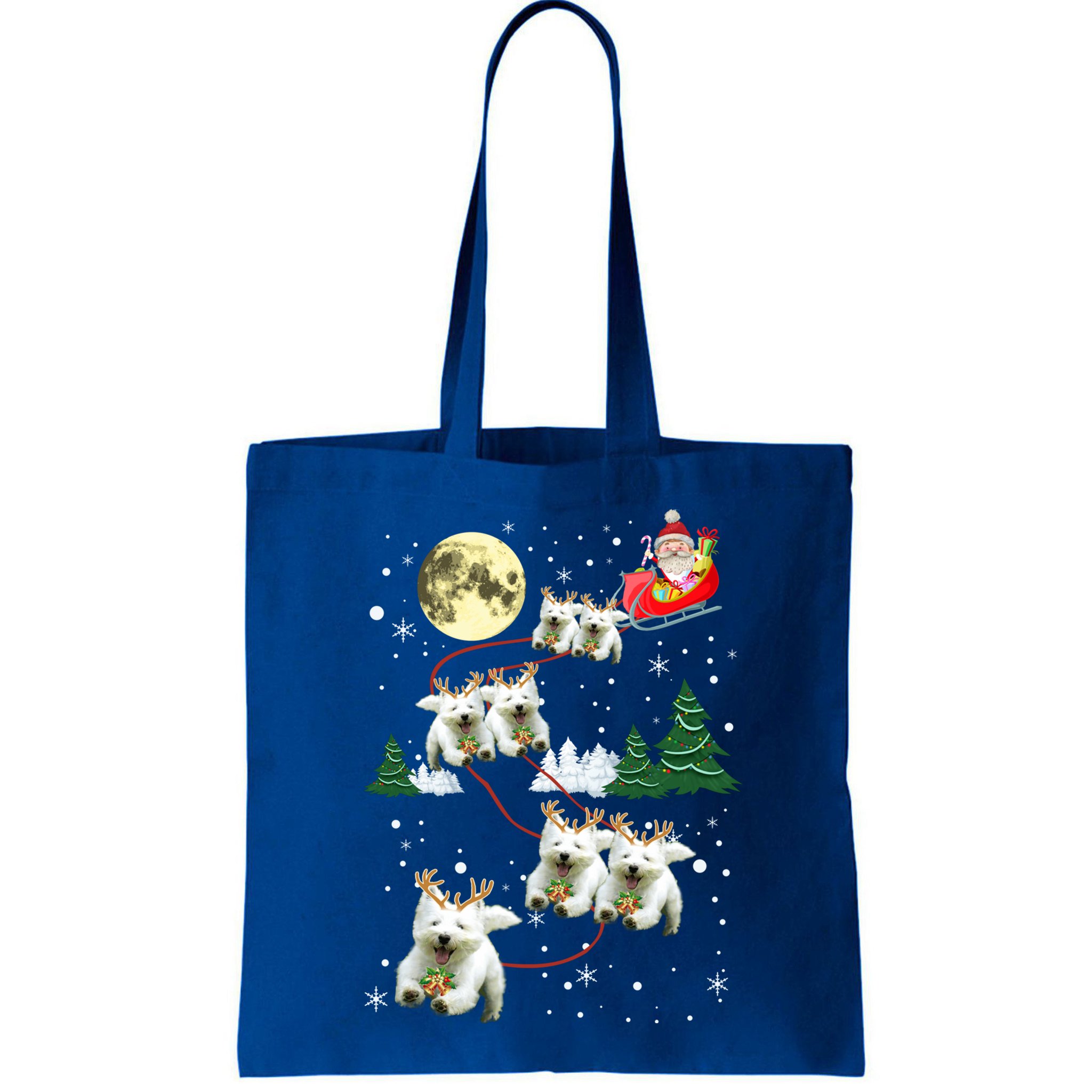 Funny Reindeer Westie Xmas Christmas Dog Lovers Gift Bag