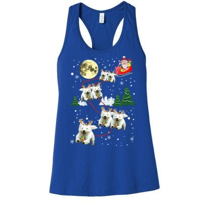 Funny Reindeer Westie Xmas Christmas Dog Lovers Gift Women's Racerback Tank