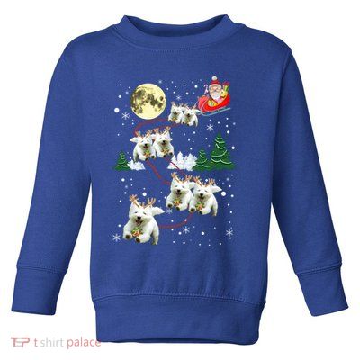 Funny Reindeer Westie Xmas Christmas Dog Lovers Gift Toddler Sweatshirt