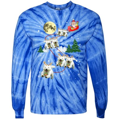 Funny Reindeer Westie Xmas Christmas Dog Lovers Gift Tie-Dye Long Sleeve Shirt