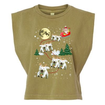 Funny Reindeer Westie Xmas Christmas Dog Lovers Gift Garment-Dyed Women's Muscle Tee