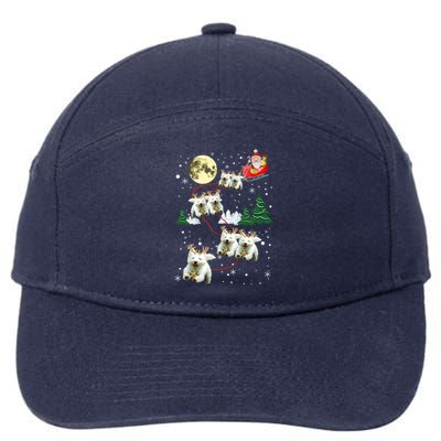 Funny Reindeer Westie Xmas Christmas Dog Lovers Gift 7-Panel Snapback Hat