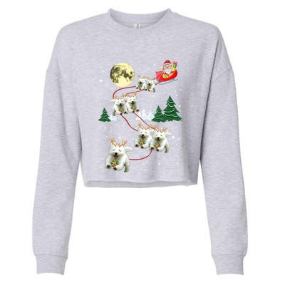 Funny Reindeer Westie Xmas Christmas Dog Lovers Gift Cropped Pullover Crew