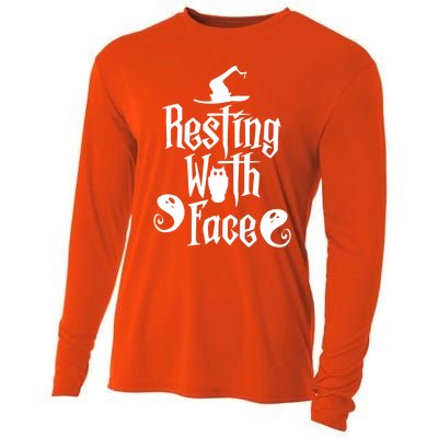 Funny Resting Witch Face Witch Halloween Gift Cooling Performance Long Sleeve Crew