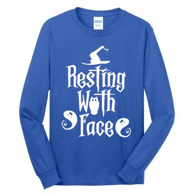 Funny Resting Witch Face Witch Halloween Gift Tall Long Sleeve T-Shirt