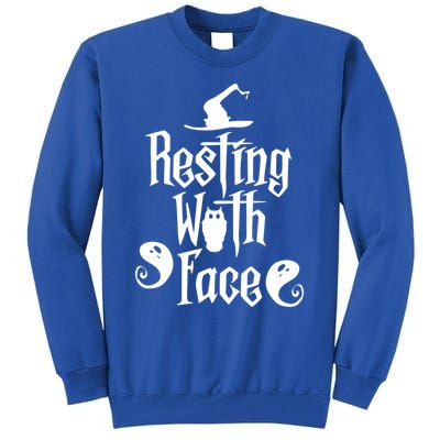 Funny Resting Witch Face Witch Halloween Gift Tall Sweatshirt