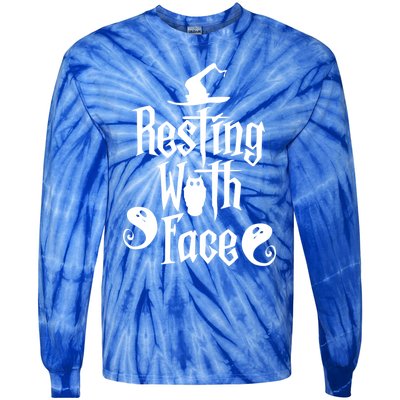 Funny Resting Witch Face Witch Halloween Gift Tie-Dye Long Sleeve Shirt