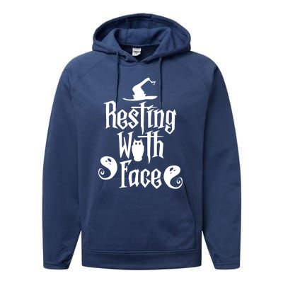 Funny Resting Witch Face Witch Halloween Gift Performance Fleece Hoodie