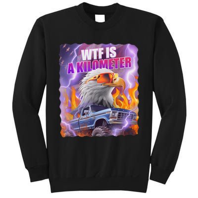 Funny Retro Wtf What Fck Is A Kilometer Vintage Style Sweatshirt