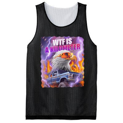 Funny Retro Wtf What Fck Is A Kilometer Vintage Style Mesh Reversible Basketball Jersey Tank