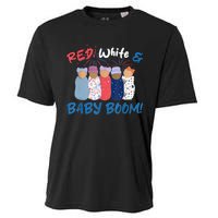 Funny Red White And Baby Boom Happy 4th Of July Nicu Nurse Cooling Performance Crew T-Shirt