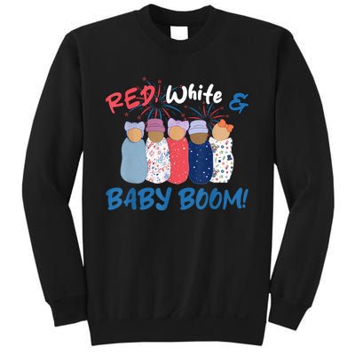 Funny Red White And Baby Boom Happy 4th Of July Nicu Nurse Sweatshirt