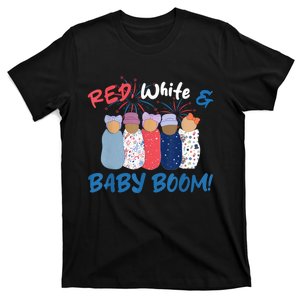 Funny Red White And Baby Boom Happy 4th Of July Nicu Nurse T-Shirt