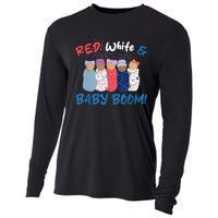 Funny Red White And Baby Boom Happy 4th Of July Nicu Nurse Cooling Performance Long Sleeve Crew