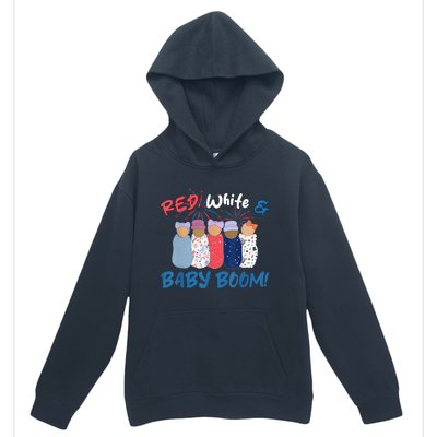 Funny Red White And Baby Boom Happy 4th Of July Nicu Nurse Urban Pullover Hoodie