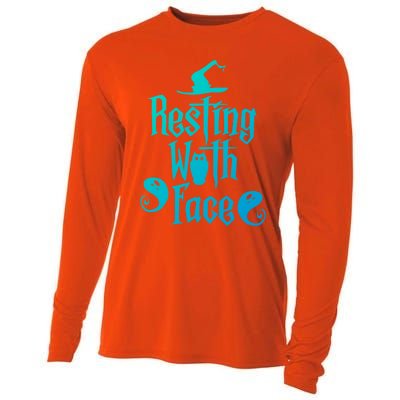 Funny Resting Witch Face Witch Halloween Gift Cooling Performance Long Sleeve Crew