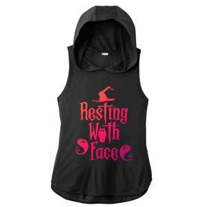 Funny Resting Witch Face Witch Halloween Gift Ladies PosiCharge Tri-Blend Wicking Draft Hoodie Tank