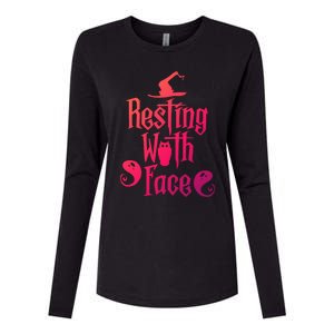 Funny Resting Witch Face Witch Halloween Gift Womens Cotton Relaxed Long Sleeve T-Shirt